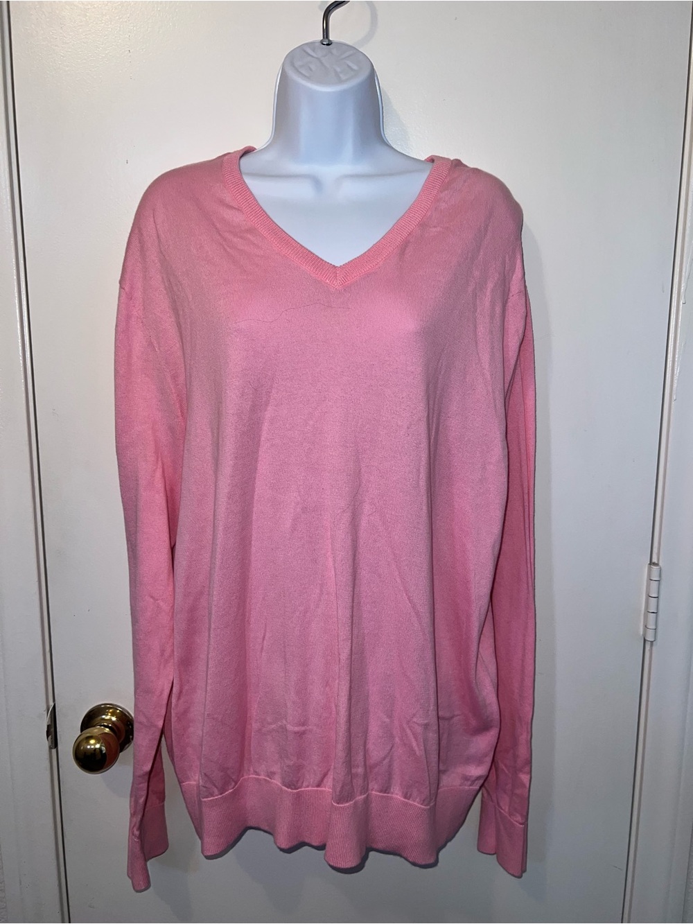 Pima Cotton Polo Golf Ralph Lauren V-Neck Lightweight Pink Sweater